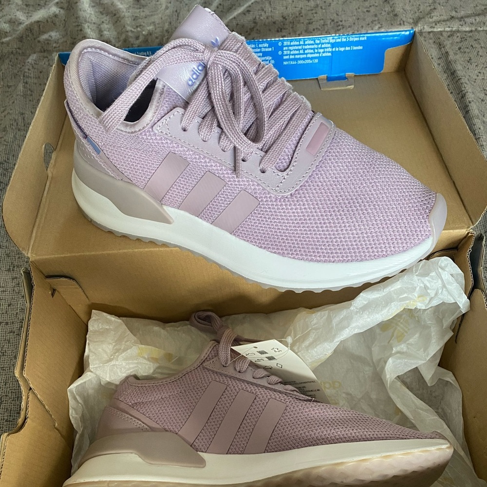 Purple adidas.